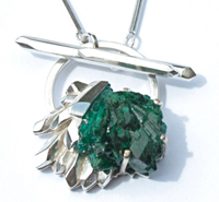 Barbora Rybarova,  contemporary jewellery, member at Flux Studios, quartz pendant with silver chain