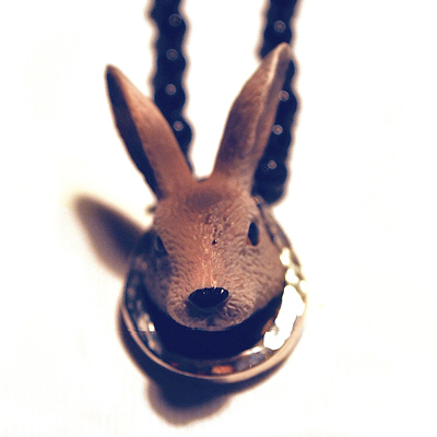Heidi Agbowu rabbit head pendant