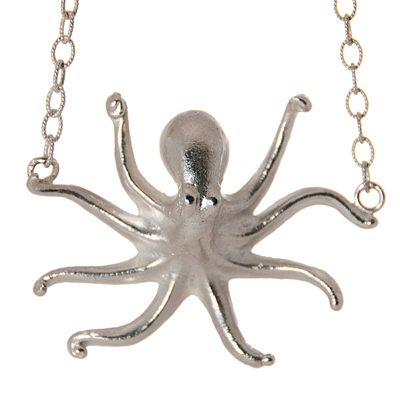 Ilona Guest, silver octopus  pendant